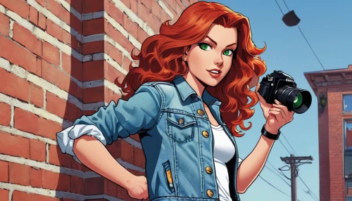 girl with gun,woman holding gun,girl with a gun,clary,holding a gun,mary jane,sci fiction illustration,black widow,retro women,retro woman,camera illustration,retro girl,game illustration,harley,super heroine,birds of prey-night,red hood,gunfighter,transistor,spy visual,Illustration,American Style,American Style 05