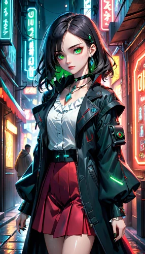 cyberpunk,anime japanese clothing,hong,transistor,game illustration,siu mei,taipei,katana,cyber,nico,hk,emerald,marina,cg artwork,background images,hatsune miku,shibuya,ying,portrait background,yulan magnolia,Anime,Anime,Cartoon