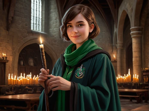 hogwarts,candlemaker,rowan,candle wick,celtic queen,st patrick's day icons,portrait background,elven,librarian,shepherd's staff,orla,fantasy portrait,princess anna,female doctor,catarina,potter,portrait of christi,custom portrait,official portrait,wand,Illustration,Children,Children 06