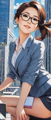 office worker,secretary,white-collar worker,honmei choco,blur office background,businesswoman,women in technology,business girl,anime 3d,japanese sakura background,anime cartoon,anime japanese clothing,japanese woman,bookkeeper,bussiness woman,business woman,stock broker,librarian,japanese background,hong,Illustration,Japanese style,Japanese Style 04