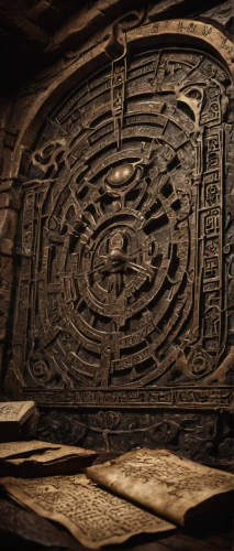 the aztec calendar,maya civilization,carvings,hieroglyphs,runes,carved wall,mesoamerican ballgame,petroglyph art symbols,ancient,carved wood,labyrinth,ancient house,the ancient world,aztec,wood carving,incas,hieroglyph,ancient art,maya city,antiquariat,Illustration,Realistic Fantasy,Realistic Fantasy 47