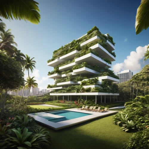 tropical house,green living,eco hotel,eco-construction,tropical greens,futuristic architecture,garden design sydney,cube stilt houses,modern architecture,3d rendering,landscape designers sydney,residential tower,terraces,cubic house,garden elevation,landscape design sydney,apartment block,tropical jungle,ecological sustainable development,green garden,Art,Artistic Painting,Artistic Painting 22
