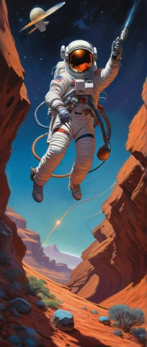 sci fiction illustration,mission to mars,spacewalk,spacesuit,space walk,robot in space,spacewalks,space art,astronaut,astronautics,spacefill,space tourism,astronauts,space voyage,spaceman,space suit,space craft,space-suit,science fiction,cosmonautics day,Conceptual Art,Oil color,Oil Color 04