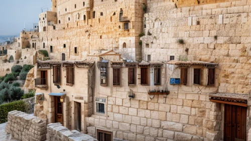 monastery israel,western wall,jerusalem,wailing wall,genesis land in jerusalem,jaffa,israel,lebanon,qasr amra,first may jerash,jerash,the monastery ad deir,gordes,masada,celsus library,matera,umayyad palace,damascus,el jem,medieval architecture,Realistic,Landscapes,Mediterranean