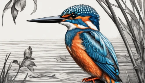 giant kingfisher,kingfisher,common kingfisher,bird illustration,belted kingfisher,coastal bird,stork billed kingfisher,platycercus,bird painting,halichoerus grypus,riodinidae,alcedo atthis,chroicocephalus ridibundus,platycercus elegans,illustration,platycercus eximius,anatidae,aquatic bird,bird drawing,leucophaeus atricilla,Illustration,Black and White,Black and White 30