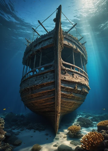 sunken boat,shipwreck,sunken ship,ship wreck,wooden boat,the wreck of the ship,ocean underwater,abandoned boat,waterglobe,the vessel,sea fantasy,boat wreck,mayflower,underwater background,viking ship,underwater landscape,pirate ship,the ark,shipwreck beach,house of the sea,Illustration,Vector,Vector 05