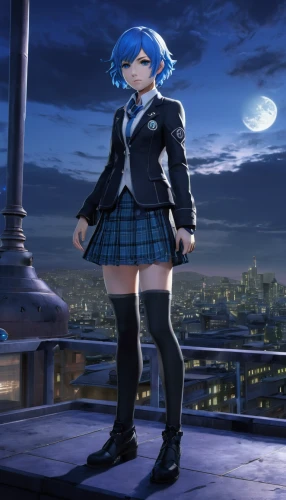 dusk background,sapphire,midnight blue,dark blue sky,clear night,night administrator,winterblueher,blue rose,on the roof,above the city,persona,indigo,blue hour,hamearis lucina,darjeeling,rooftop,blue moon rose,moonlit night,moonlit,luna,Photography,Fashion Photography,Fashion Photography 02