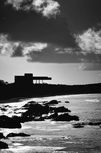 la perouse,maroubra,lifeguard tower,the old breakwater,st ives pier,beach house,breakwater,coogee,mona vale,pillbox,headland,breakwaters,tynemouth,dawlish,old jetty,dawlish warren,beachhouse,seascapes,fisherman's hut,monochrome photography,Illustration,Black and White,Black and White 33