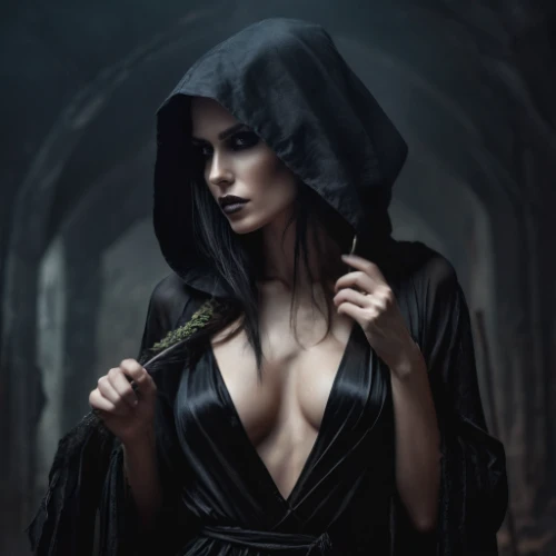 gothic woman,sorceress,dark elf,gothic portrait,vampire woman,dark gothic mood,gothic fashion,fantasy portrait,vampire lady,dark art,dark angel,huntress,gothic dress,the enchantress,priestess,goth woman,fantasy art,black raven,gothic,dark portrait