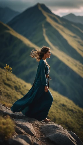 little girl in wind,the spirit of the mountains,celtic woman,mountain spirit,girl on the dune,mystical portrait of a girl,cloak,girl in a long dress,the wanderer,wanderer,elven,yogananda,jrr tolkien,hobbiton,wander,fantasy portrait,fantasy picture,rapunzel,woman praying,wilderness,Photography,General,Cinematic