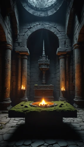 fireplace,fireplaces,cauldron,the eternal flame,stone oven,crypt,fire place,dungeon,hall of the fallen,mausoleum ruins,3d render,ancient house,stone fountain,hearth,stone background,burial chamber,chamber,sepulchre,the throne,stone lamp,Photography,Black and white photography,Black and White Photography 09