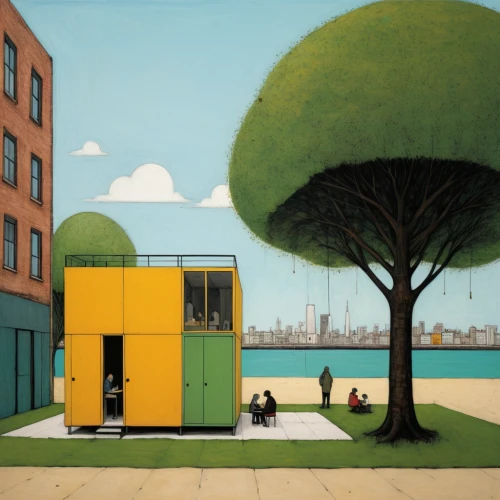 urban landscape,martin fisher,brooklyn,carol colman,janome chow,arbor day,green tree,city scape,lee slattery,urban design,steve medlin,parsely,home landscape,linden,garden buildings,coney island,yellow grass,arborist,public space,green trees,Art,Artistic Painting,Artistic Painting 49