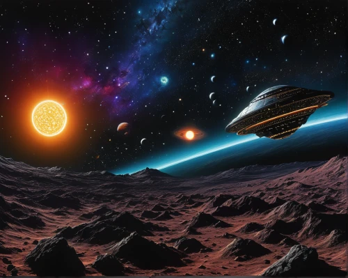 alien planet,exoplanet,space art,asteroids,sci fiction illustration,asteroid,binary system,space ships,futuristic landscape,planetary system,alien world,fire planet,galaxy express,spaceships,space voyage,extraterrestrial life,lost in space,sci fi,federation,outer space,Conceptual Art,Daily,Daily 09