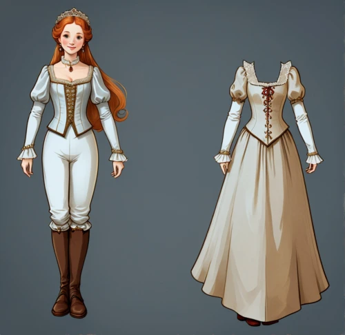bridal clothing,suit of the snow maiden,bodice,women's clothing,costume design,costumes,merida,wedding dresses,women clothes,white clothing,fairy tale character,ladies clothes,white winter dress,3d model,princess anna,folk costume,female doll,fairytale characters,cinderella,victorian fashion,Unique,Design,Character Design