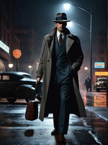 detective,private investigator,film noir,smooth criminal,overcoat,spy visual,al capone,investigator,spy-glass,inspector,a black man on a suit,mafia,black businessman,white-collar worker,black city,casablanca,spy,holmes,ledger,fedora,Art,Classical Oil Painting,Classical Oil Painting 18