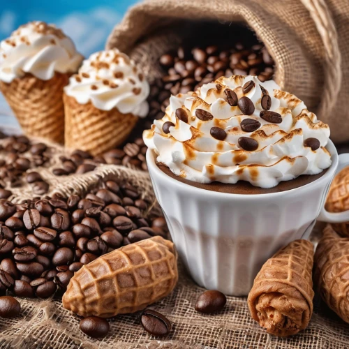 mocaccino,ice cream cones,coffee background,frappé coffee,soft ice cream cups,capuchino,speculoos,hot chocolate,variety of ice cream,hot cocoa,gingerbread cup,ice cream icons,ice cream cone,soft serve ice creams,coffeemania,cones,coffee foam,dutch coffee,waffle ice cream,cones milk star,Photography,General,Realistic