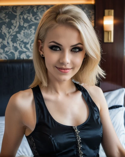 wallis day,lycia,sofia,bylina,pixie,pixie-bob,beautiful young woman,attractive woman,pretty young woman,short blond hair,blonde woman,cool blonde,lira,blonde girl,blonde girl with christmas gift,blonde on the chair,greta oto,ammo,girl in bed,elsa,Photography,General,Realistic