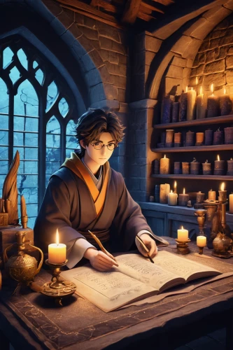 candlemaker,apothecary,scholar,tinsmith,watchmaker,clockmaker,bookworm,librarian,shopkeeper,tutor,girl studying,cg artwork,merchant,tutoring,magic book,tyrion lannister,book illustration,blacksmith,potions,sci fiction illustration,Illustration,Japanese style,Japanese Style 04