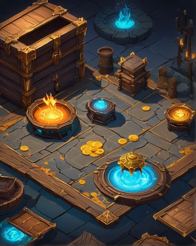 collected game assets,gold shop,pirate treasure,treasure chest,tavern,trinkets,game illustration,gold bar shop,cosmetics counter,aquaculture,dungeon,development concept,gold mining,firepit,castle iron market,treasure house,mining facility,golden pot,druid grove,farm set,Illustration,Japanese style,Japanese Style 15