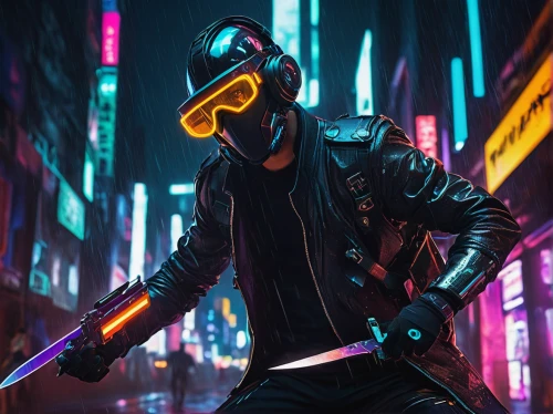 cyberpunk,mute,cyber glasses,cyber,electro,pyro,80s,3d man,neon,masquerade,neon lights,jackal,futuristic,4k wallpaper,hk,terminator,neon arrows,neon light,merc,streampunk,Illustration,Black and White,Black and White 26