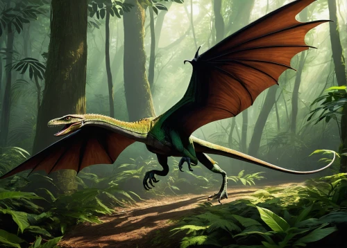 forest dragon,pterosaur,gonepteryx cleopatra,green dragon,gonepteryx rhamni,draconic,pterodactyls,dragon of earth,troodon,painted dragon,black dragon,emerald lizard,cynorhodon,landmannahellir,quetzal,pterodactyl,dragon,gryphon,primeval times,raptor,Illustration,Abstract Fantasy,Abstract Fantasy 15