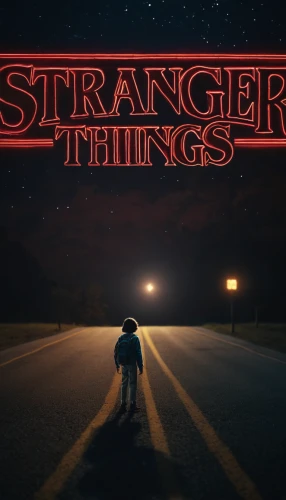 stranger,things,strange,strings,starring,trailer,rangers,digital compositing,thing,album cover,media concept poster,the thing,eleven,vintage theme,ranger,thiange,red string,string,cd cover,sightings,Photography,General,Cinematic