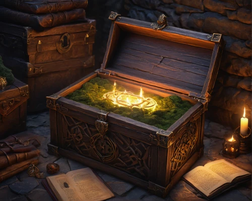 treasure chest,music chest,collected game assets,wishing well,apothecary,wooden box,card box,writing desk,cauldron,wooden mockup,candlemaker,gnome and roulette table,gift box,trinkets,card table,magic grimoire,hearth,giftbox,hobbiton,guestbook,Photography,General,Natural