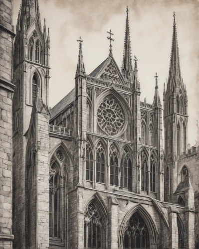 gothic architecture,notre-dame,notre dame,gothic church,st mary's cathedral,buttress,nidaros cathedral,haunted cathedral,york minster,cathedral,churches,metz,the cathedral,notredame de paris,milan cathedral,the black church,reims,st patrick's,duomo,rouen,Photography,General,Realistic