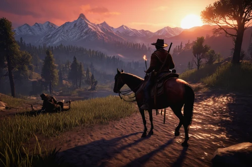 witcher,western riding,horseback,western,wild west,american frontier,horseman,competitive trail riding,western pleasure,man and horses,endurance riding,horseback riding,cowboy mounted shooting,trail riding,horse riders,bronze horseman,warm-blooded mare,cowboy silhouettes,the wanderer,mountain valley,Conceptual Art,Fantasy,Fantasy 21
