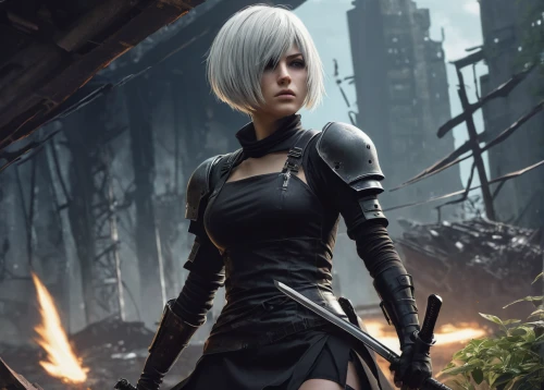 a200,witcher,huntress,dark elf,assassin,tiber riven,swordswoman,gara,lara,archer,girl with gun,game art,cosplay image,game character,full hd wallpaper,massively multiplayer online role-playing game,girl with a gun,samara,woman holding gun,action-adventure game,Illustration,Realistic Fantasy,Realistic Fantasy 11