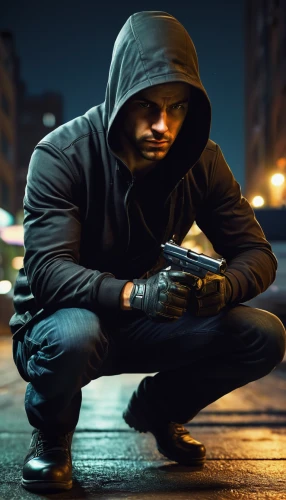 man holding gun and light,burglar,robber,hooded man,bandit theft,play escape game live and win,cyberpunk,anonymous hacker,crime prevention,drug rehabilitation,crime,balaclava,background images,assassin,darknet,cryptocoin,crypto mining,criminal police,thief,mobile video game vector background,Illustration,Realistic Fantasy,Realistic Fantasy 30