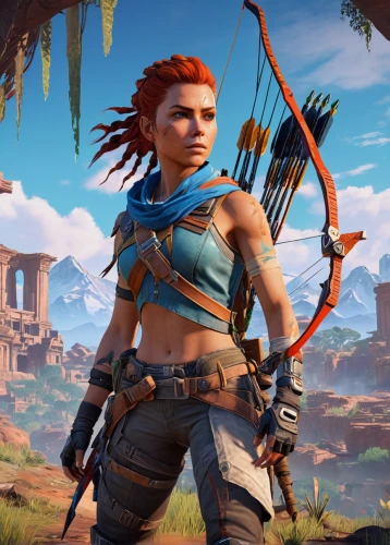 female warrior,huntress,monsoon banner,artemisia,massively multiplayer online role-playing game,renegade,bow and arrows,croft,symetra,warrior woman,wind warrior,kosmea,petra,bandana background,piper,nora,4k wallpaper,game art,mohawk,artemis,Conceptual Art,Daily,Daily 21