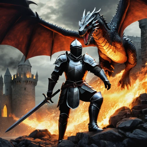 heroic fantasy,massively multiplayer online role-playing game,dragon slayer,black dragon,dragon fire,draconic,castleguard,dragons,dragon,dragon of earth,fire breathing dragon,wall,fantasy art,fantasy picture,wyrm,kings landing,templar,crusader,tyrion lannister,dragoon,Art,Artistic Painting,Artistic Painting 44