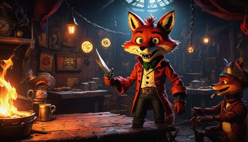 fox and hare,child fox,foxes,fawkes,fox hunting,apothecary,a fox,redfox,tinsmith,shopkeeper,the pied piper of hamelin,fox,jack rabbit,tavern,watchmaker,red fox,game art,the fur red,little fox,blacksmith,Illustration,Realistic Fantasy,Realistic Fantasy 34