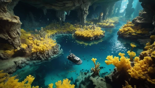 underwater landscape,cave on the water,sea cave,sea caves,blue cave,the blue caves,blue caves,underwater oasis,underground lake,ocean underwater,ocean floor,cenote,undersea,underwater playground,underwater world,underwater background,coral reefs,karst landscape,coral reef,deep sea,Unique,3D,Panoramic