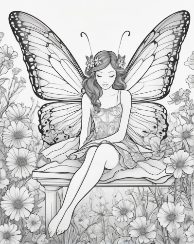 vanessa (butterfly),cupido (butterfly),coloring page,flower fairy,butterfly clip art,julia butterfly,faerie,butterfly background,ulysses butterfly,garden fairy,little girl fairy,angel line art,butterfly floral,coloring pages,fairy,butterflay,butterflies,janome butterfly,butterfly,faery,Illustration,Vector,Vector 05