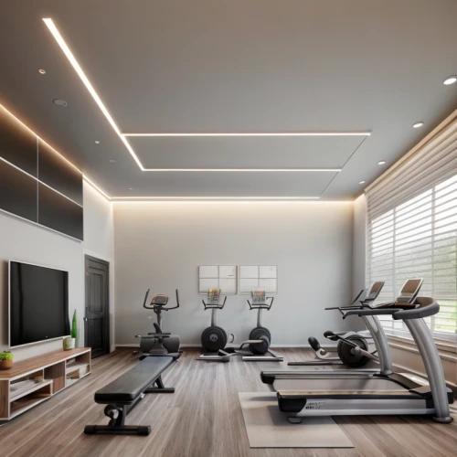 fitness room,fitness center,workout equipment,exercise equipment,indoor rower,home workout,interior modern design,luxury home interior,modern room,indoor cycling,workout items,leisure facility,great room,exercise machine,wellness,modern living room,interior design,track lighting,family room,fitness