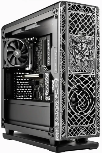 fractal design,barebone computer,motherboard,graphic card,pc tower,pc,gpu,desktop computer,pro 50,old rig,computer cooling,computer workstation,muscular build,steam machines,video card,compute,blackmagic design,2080 graphics card,pro 40,cable management,Illustration,Black and White,Black and White 11