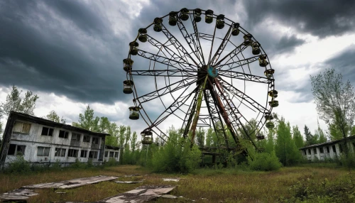 pripyat,chernobyl,abandoned places,abandonded,abandoned,high wheel,wheel,urbex,abandoned place,lostplace,lost place,big wheel,lost places,fairground,old wheel,post-apocalyptic landscape,wagon wheel,asylum,amusement park,disused,Illustration,Black and White,Black and White 23