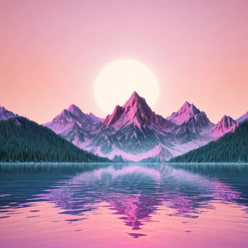 purple landscape,pink dawn,mountain sunrise,landscape background,fantasy landscape,wall,purple moon,fantasy picture,magenta,world digital painting,moonrise,pink-purple,mountain lake,purple wallpaper,purple and pink,mountain landscape,light purple,mountainous landscape,mountainlake,acid lake