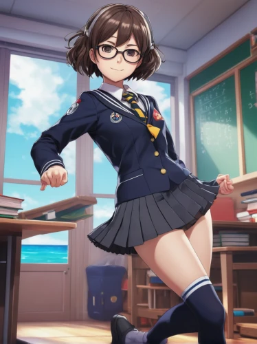 honmei choco,school uniform,himuto,school skirt,euphonium,with glasses,secretary,kantai collection sailor,kotobukiya,school clothes,glasses,teacher,fuki,navy suit,schoolgirl,librarian,mc,academic,classroom training,anime 3d,Illustration,Realistic Fantasy,Realistic Fantasy 19