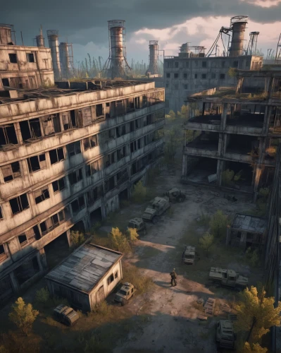 pripyat,fallout4,post apocalyptic,chernobyl,warsaw uprising,post-apocalyptic landscape,post-apocalypse,stalingrad,destroyed city,ghost town,demolition map,detroit,wasteland,hashima,fallout,derelict,lostplace,gunkanjima,industrial ruin,dormitory,Unique,3D,Isometric