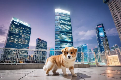 pudong,pekingese,st bernard outdoor,tibetan spaniel,hong kong,shanghai,pungsan dog,taipei 101,chongqing,tall buildings,king charles spaniel,skyscrapers,dog photography,lotte world tower,giant dog breed,hk,pet vitamins & supplements,nanjing,tianjin,dog-photography,Illustration,Japanese style,Japanese Style 01