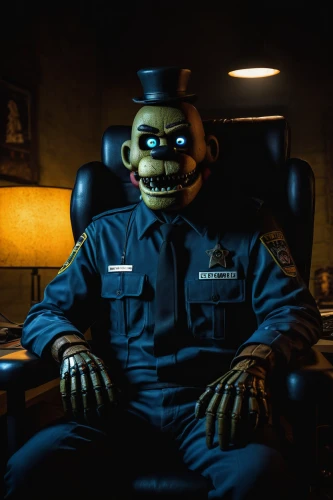 endoskeleton,night administrator,pubg mascot,security guard,ventriloquist,mr,chair png,janitor,officer,mute,jigsaw,cholado,puppet,dentist,policeman,henchman,interrogation,the morgue,suit actor,bogeyman,Art,Classical Oil Painting,Classical Oil Painting 31