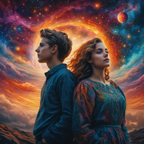 artists of stars,astronomers,cygnus,q30,beatenberg,celestial bodies,the moon and the stars,lindos,album cover,astronomical,honeymoon,celestial,the stars,universe,two people,young couple,beautiful couple,space art,star winds,falling stars,Photography,General,Fantasy