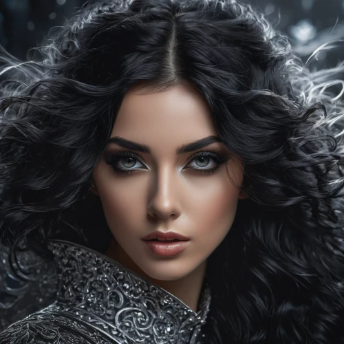 fantasy portrait,celtic queen,the snow queen,fantasy art,miss circassian,the enchantress,elven,fantasy woman,fantasy picture,sorceress,white rose snow queen,eurasian,world digital painting,mystical portrait of a girl,retouch,queen of the night,thracian,black raven,swath,ice princess,Photography,General,Fantasy