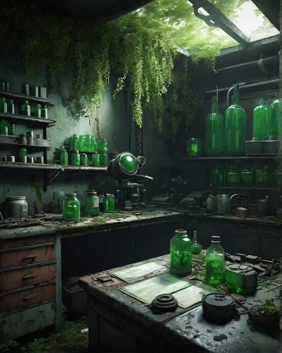 apothecary,potions,juice plant,greengrocer,chemical laboratory,laboratory,soap shop,greenhouse,chemical plant,cosmetics counter,alchemy,pharmacy,flower shop,terrarium,shopkeeper,kitchen shop,potion,reagents,green garden,chemist,Conceptual Art,Fantasy,Fantasy 14