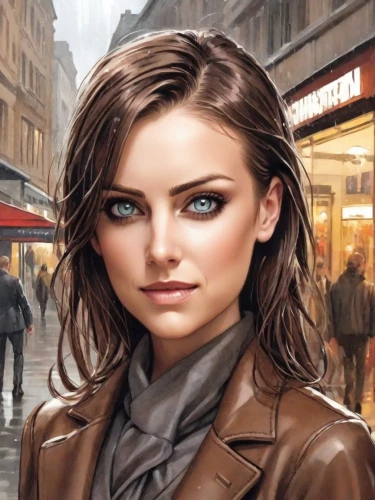 world digital painting,sci fiction illustration,city ​​portrait,katniss,portrait background,romantic portrait,femme fatale,the girl at the station,the girl's face,spy,young woman,women's eyes,female doctor,oil painting on canvas,mystery book cover,girl portrait,female model,digital painting,romantic look,game illustration,Digital Art,Comic