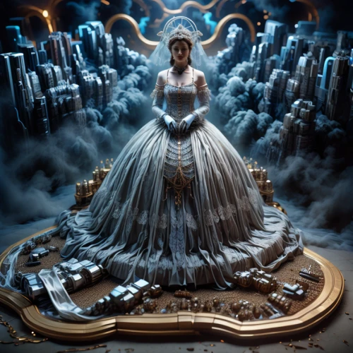 the snow queen,fantasy picture,blue enchantress,cinderella,fantasy art,ice queen,priestess,queen of the night,3d fantasy,alice,white rose snow queen,the enchantress,celtic queen,photomanipulation,hoopskirt,photo manipulation,mirror of souls,sci fiction illustration,queen cage,clavichord