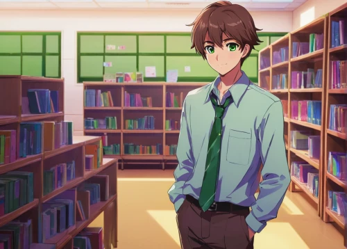 bookcase,bookworm,library,scholar,book store,typesetting,bookkeeper,bookstore,euphonium,bookshelves,librarian,library book,bookshelf,anime boy,game arc,classroom,student,main character,shouta,books,Illustration,American Style,American Style 14